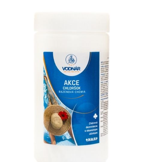AKCE je dezinfekčná látka s okamžitým účinkom vo forme granulí. Používa sa k šokovej úprave vody. (56 % aktívneho chlóru). - Eshop, kúpte online cez záhraníctvo Kulla