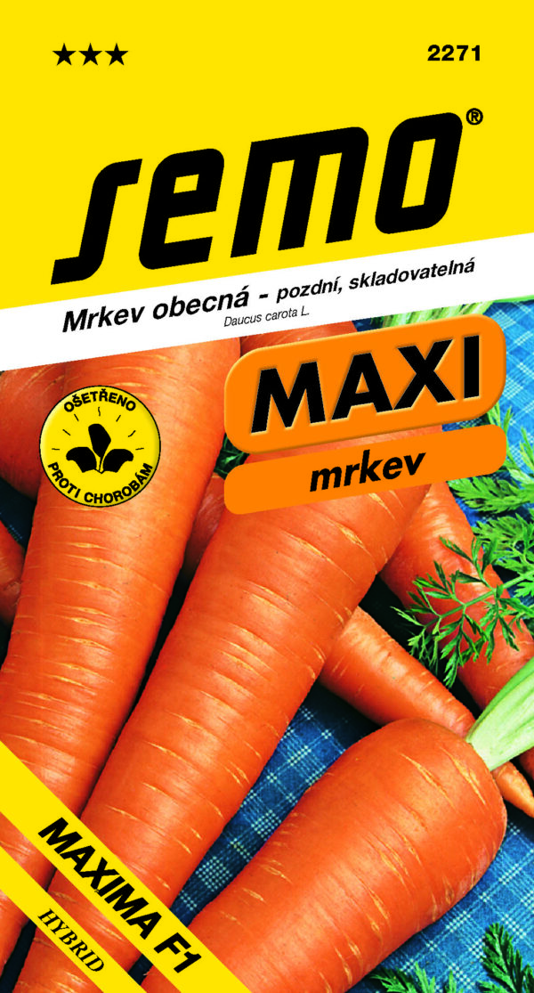 Maxima F1 je extra veľká, neskorá, skladovateľná mrkva na priemyselné spracovanie. Kónický koreň je dlhý 25-30 cm. - Eshop, kúpte online cez záhraníctvo Kulla