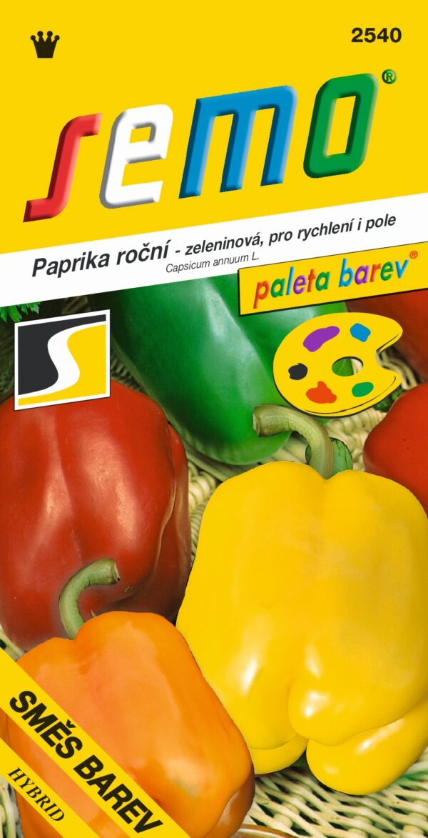 Hybridné papriky zmes farieb určené do foliovníkov a skleníkov. Osivo je farebne odlíšené. - Eshop, kúpte online cez záhraníctvo Kulla