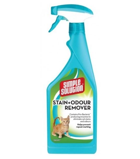 Prírodný čistič na báze enzýmov Stain & Odor Remover - Enzymatický odstraňovač škvŕn a pachu pre mačky, 750ml od Simple Solution. - Eshop, kúpte online cez záhraníctvo Kulla